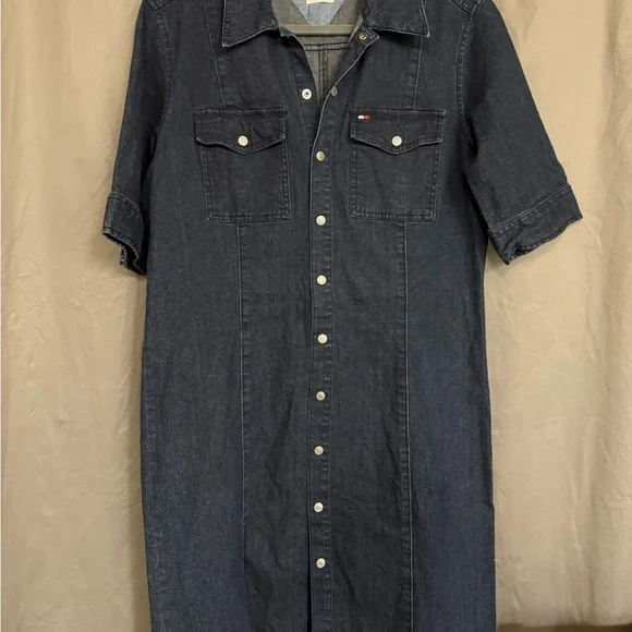 NWOT Tommy Hilfiger Stretch Jean Denim Dress Sz 14 - Picture 3 of 6